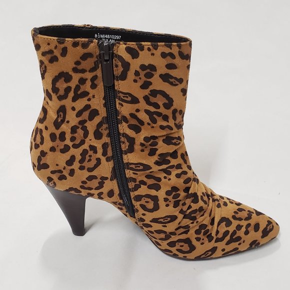 NWT! Impo Leopard Print Ankle Booties Size 8.5 - Picture 3 of 10